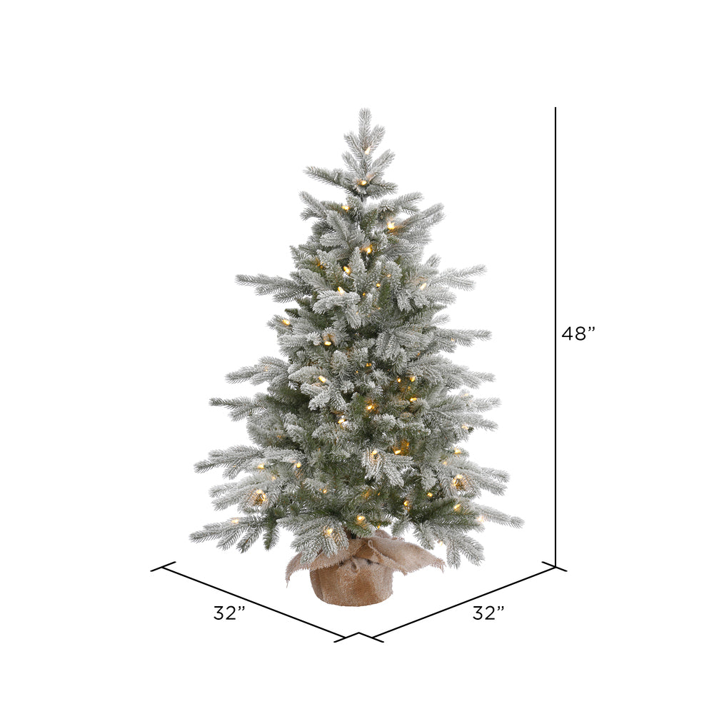 Vickerman 48" Frosted Sable Pine Artificial Christmas Tree Clear Dura-Lit® Lights