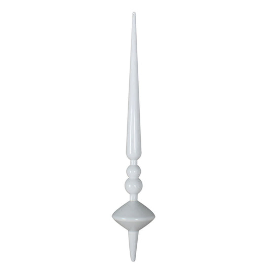 Vickerman 18" White Shiny Cupola Finial Ornament Pack of 2