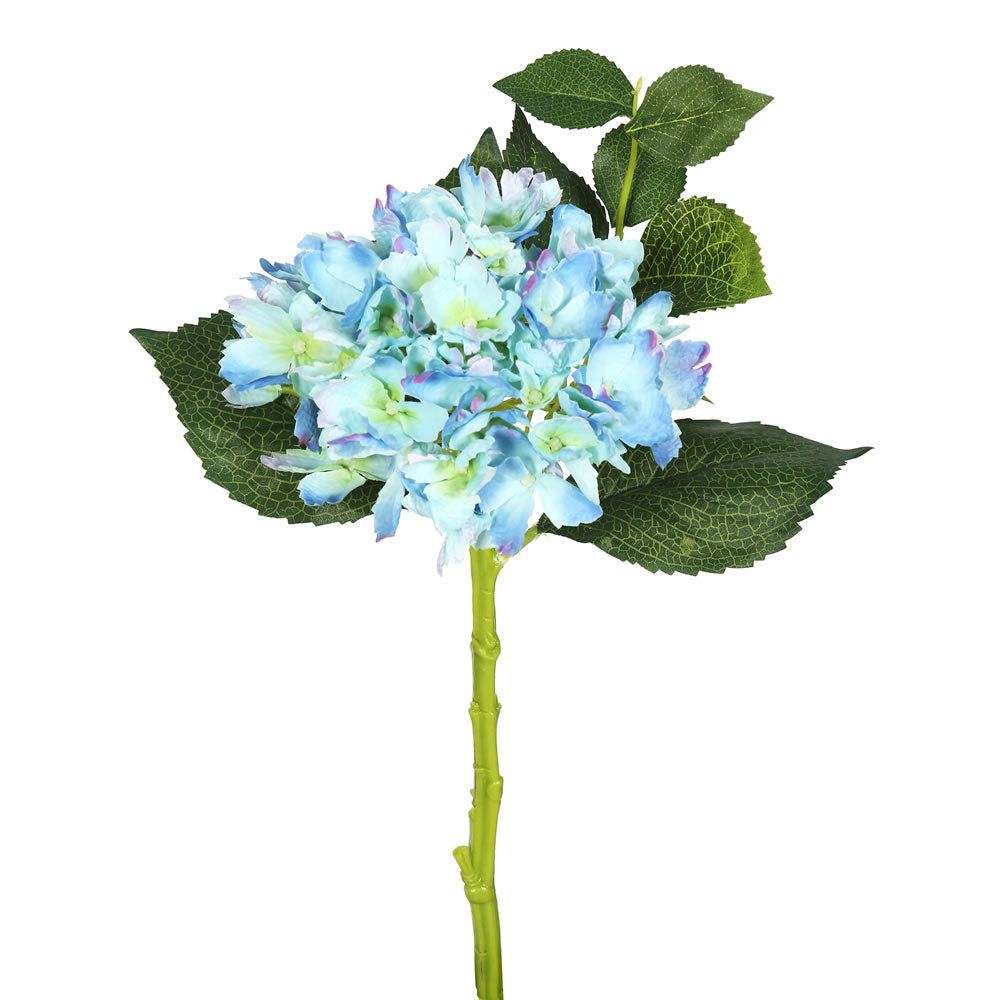 Vickerman 15" Short Stem Artificial Blue Hydrangea Set of 3