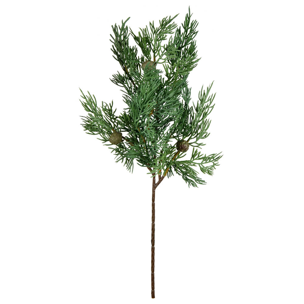 Vickerman 16" Green Stovall Cedar Pine Artificial Christmas Spray. Includes 4 sprays per pack.