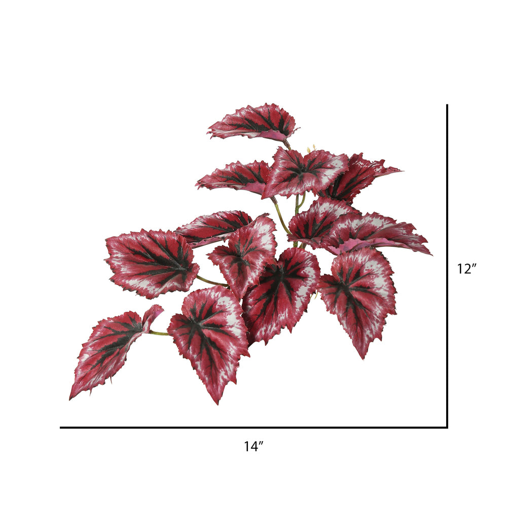 Vickerman 12" Artificial Red Begonia Hanging Bush 3/Pk