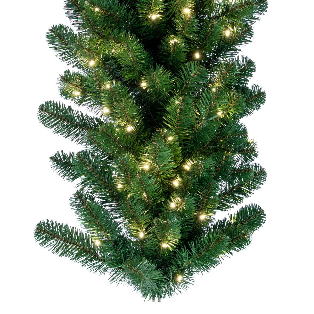 Vickerman 9' Grand Teton Artificial Christmas Garland Warm White Single Mold Wide Angle LED Lights