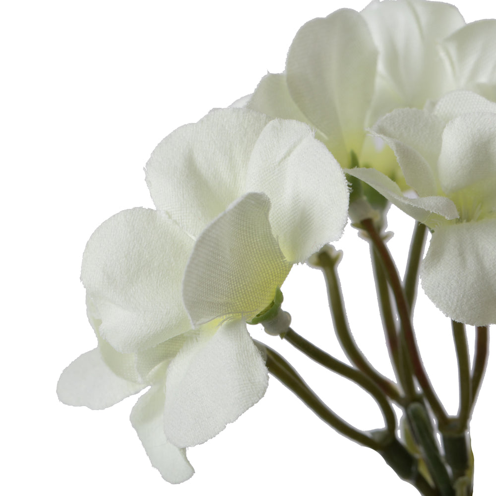 Vickerman Artificial 20" White Geranium Bush 4 per Pack.