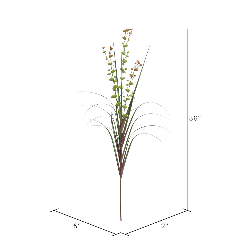 Vickerman 36" Artificial Green Grass and Eucalyptus Spray. Includes 6 sprays per pack.