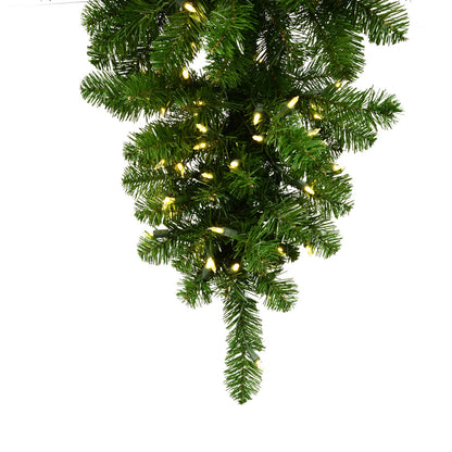 Vickerman 6' American Upside Down Artificial Christmas Half Tree Clear Dura-Lit® Lights