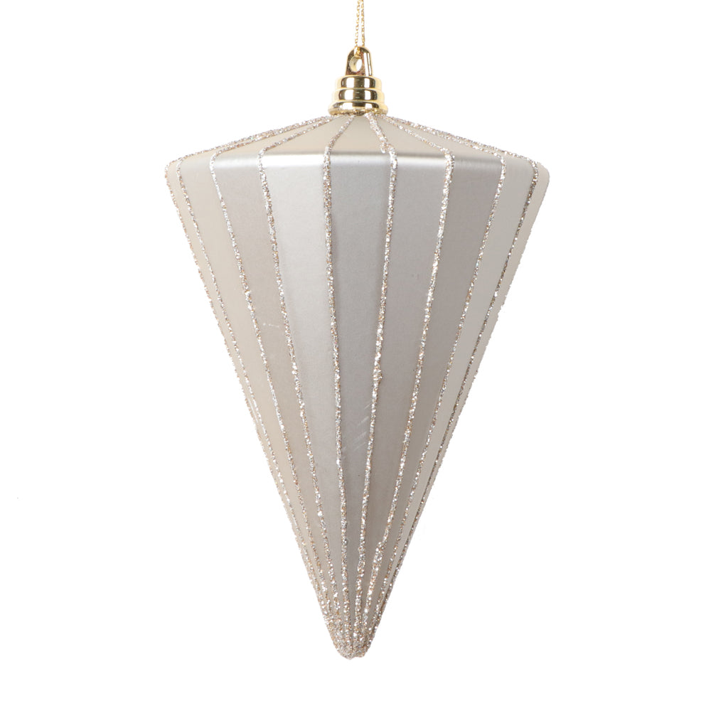 Vickerman 6" Matte Oat Cone Ornament 3 per bag.