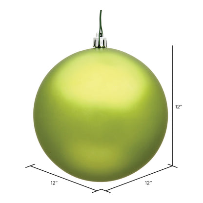 Vickerman 12" Lime Matte Ball Ornament