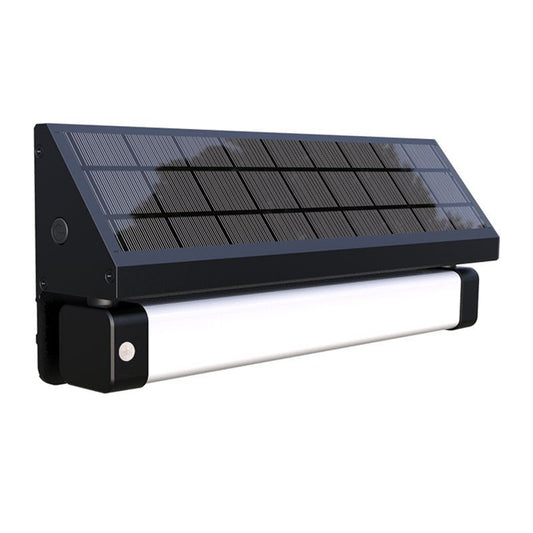 Westgate 1000 Lumens Solar Wall Pack With Bi-Level Sensor Dual-Cct, Landscape Lighting , 8W, 1000 Lumens, 3000K/6000K, Black Finish