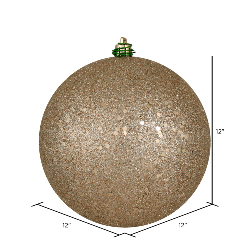 Vickerman 12" Oat Sequin Ball Ornament