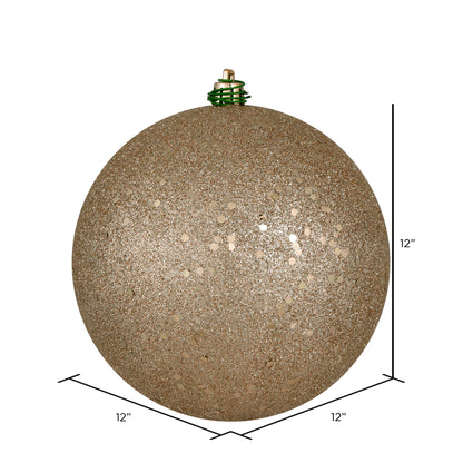 Vickerman 12" Oat Sequin Ball Ornament