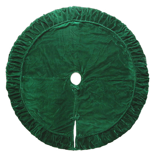 Vickerman 72" plush Emerald Green velvet Christmas tree skirt