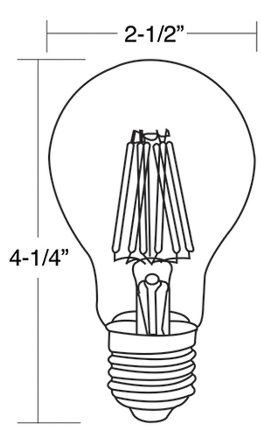 Westgate A19 LED Bulb, E26, 110~130V, 7W 700 Lumens 4000K Dimmable, Residential Lighting, 7W, 800 Lumens, 4000K, Clear Finish, Dimmable