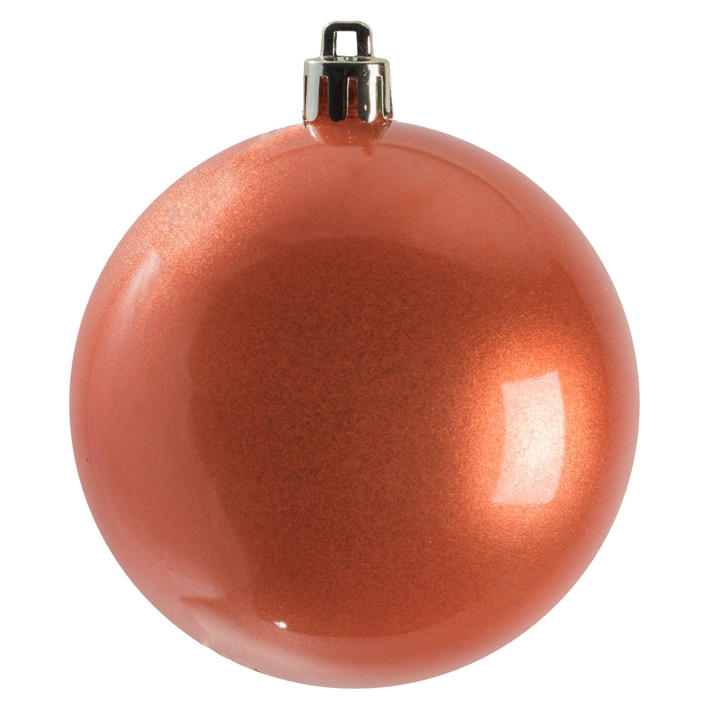 Vickerman 4" Coral Candy Ball Ornament 6 per Bag
