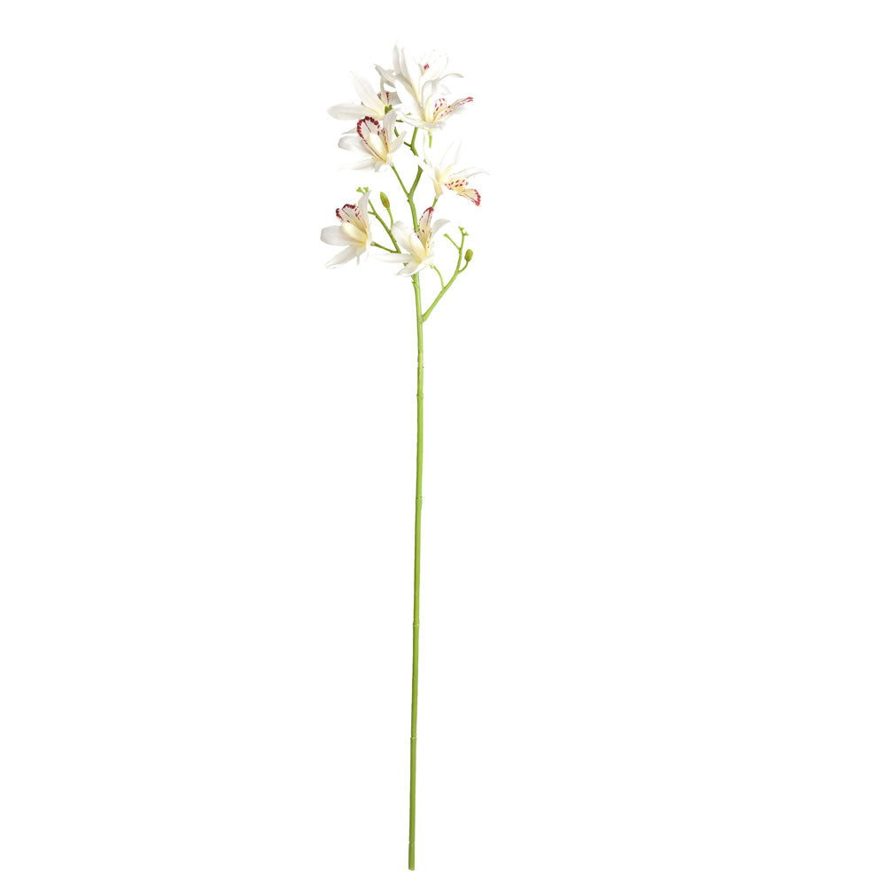 Vickerman 32" Artificial White Orchid Stem
