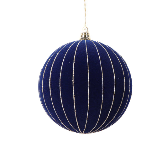 Vickerman 4.7" Midnight Blue Round Ornament 3 per bag.