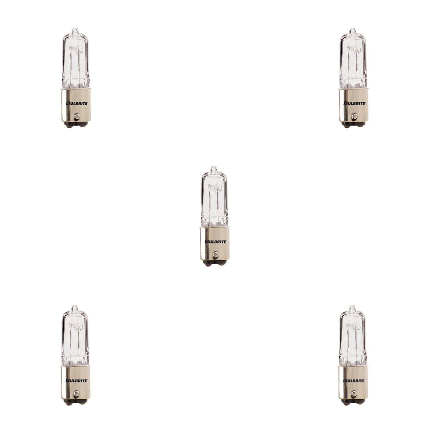 BULBRITE HALOGEN T4 DOUBLE-CONTACT BAYONET (BA15d) 75W DIMMABLE LIGHT BULB 2900K/SOFT WHITE 5PK (613076)