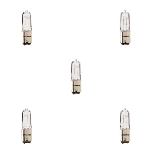 BULBRITE HALOGEN T4 DOUBLE-CONTACT BAYONET (BA15d) 75W DIMMABLE LIGHT BULB 2900K/SOFT WHITE 5PK (613076)