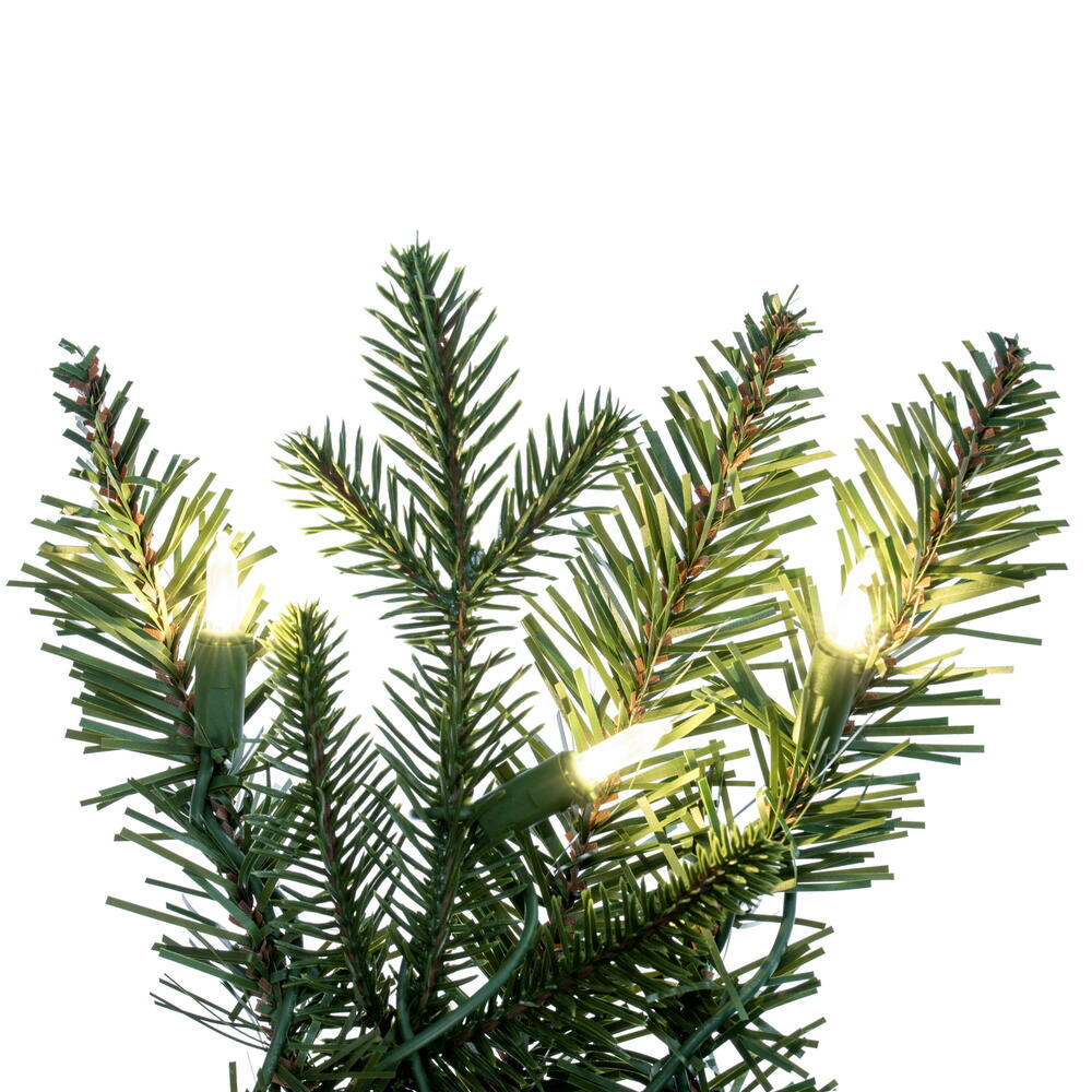 Vickerman 9' x 14" Kamas Fraser Fir Artificial Garland with 100 Dura-Lit® Warm White LED Mini Lights and 640 PE/PVC Tips.