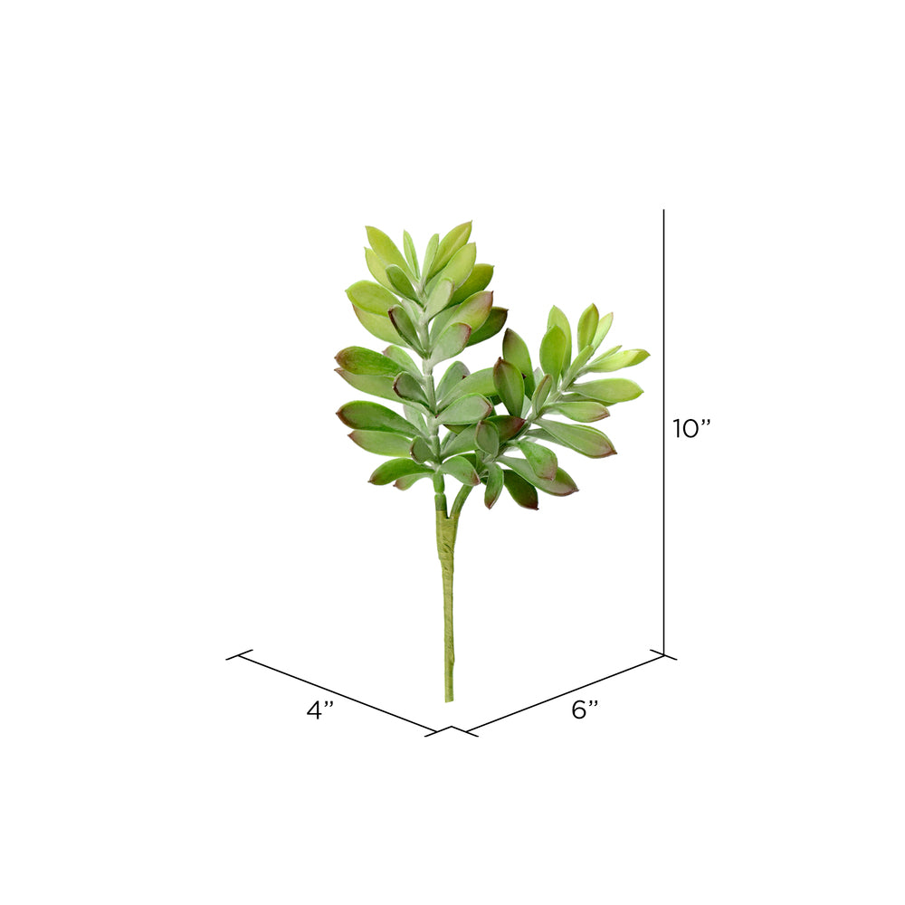 Vickerman 10" Artificial Green Crassula Tetragona Pick Pack of 3