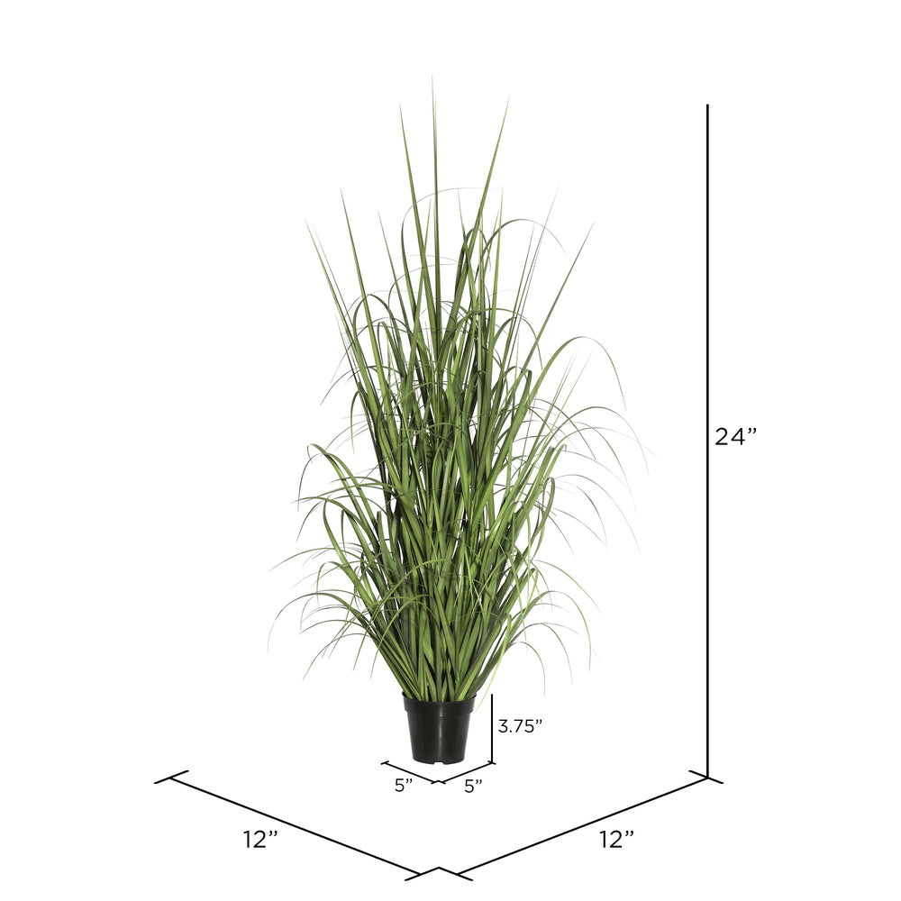 Vickerman 24" Artificial Green Potted Ryegrass.