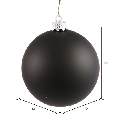 Vickerman 10" Black Matte Ball Ornament