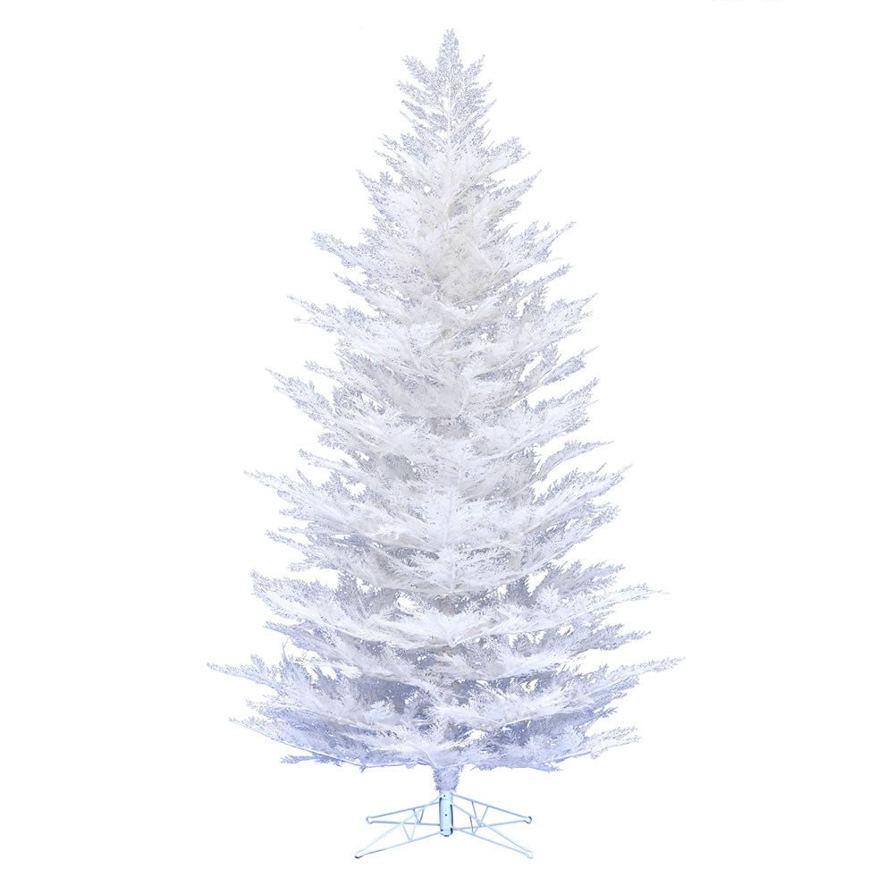 Vickerman 5.5' x 47" Flocked Cedar Pine Artificial Christmas Tree Unlit