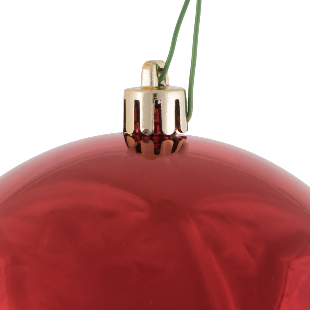 Vickerman 4.75" Red Shiny Ball Ornament 4 per Bag