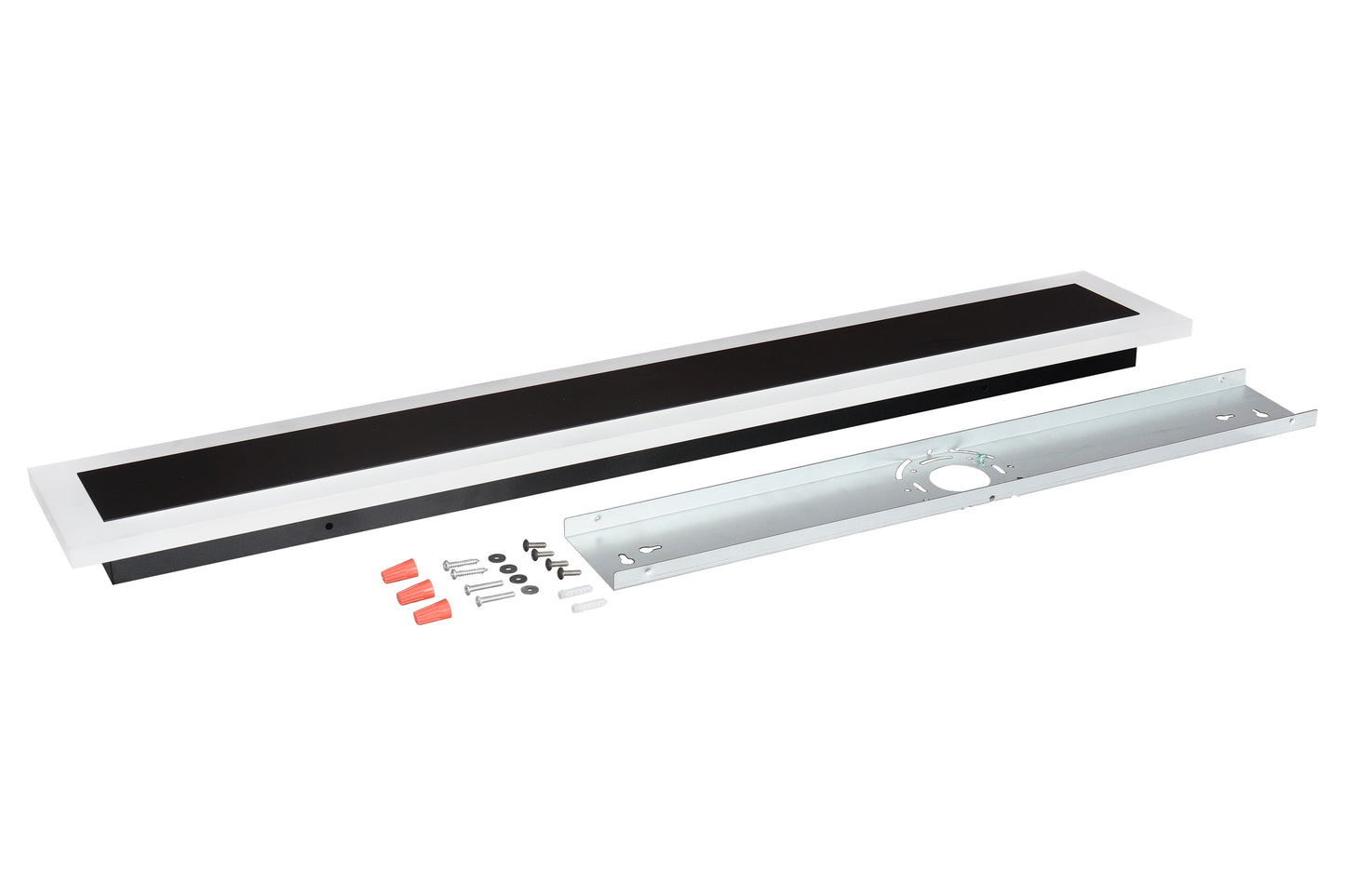 ASD Lighting LED Outdoor Wall Sconce wide acrylic 24" 24W 120-277V CCT Selectable 3000/4000/5000K Dimmable Black ETL