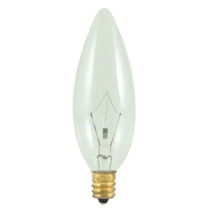 BULBRITE INCANDESCENT B10 CANDELABRA SCREW (E12) 25W DIMMABLE LIGHT BULB 2700K/WARM WHITE 50PK (490025)