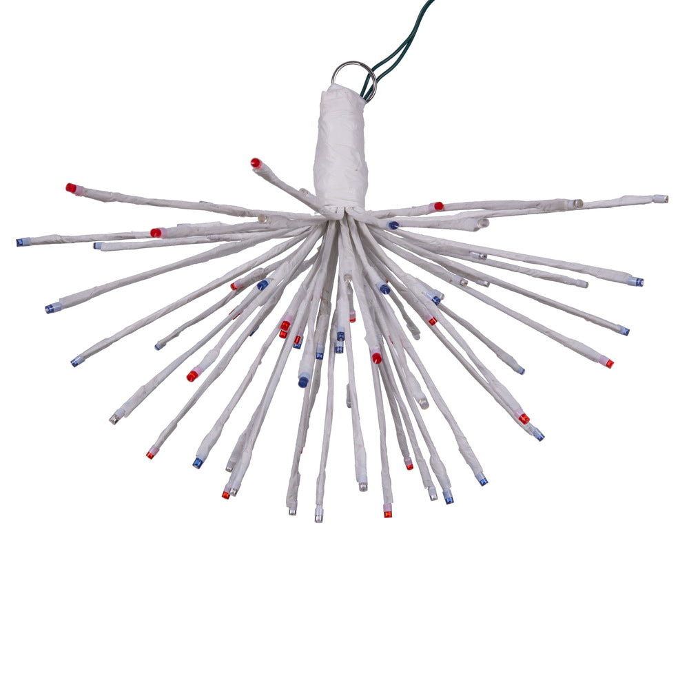 Vickerman 80Lt x 16" White Starburst Blue 5mm Twinkle LED Lights.