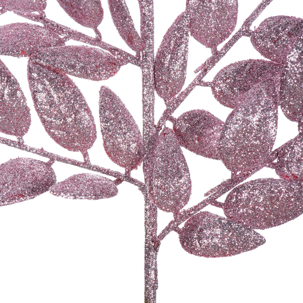 Vickerman 22" Mauve Glitter Honey Locust Artificial Christmas Spray. Includes 6 sprays per pack..