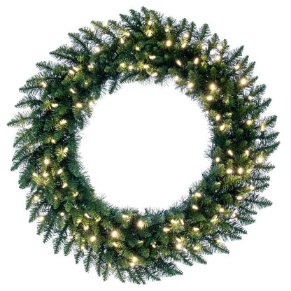 Vickerman 36" Camdon Fir Artificial Christmas Wreath with Warm White LED Mini Lights