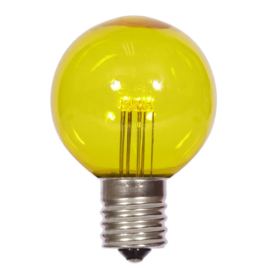 Vickerman G50 Yellow Transparent Glass LED Replacement Bulb