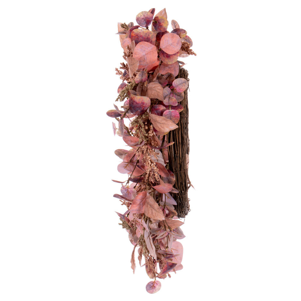 Vickerman 22" Dusty Rose Artificial Fall Eucalyptus and Berry Wreath