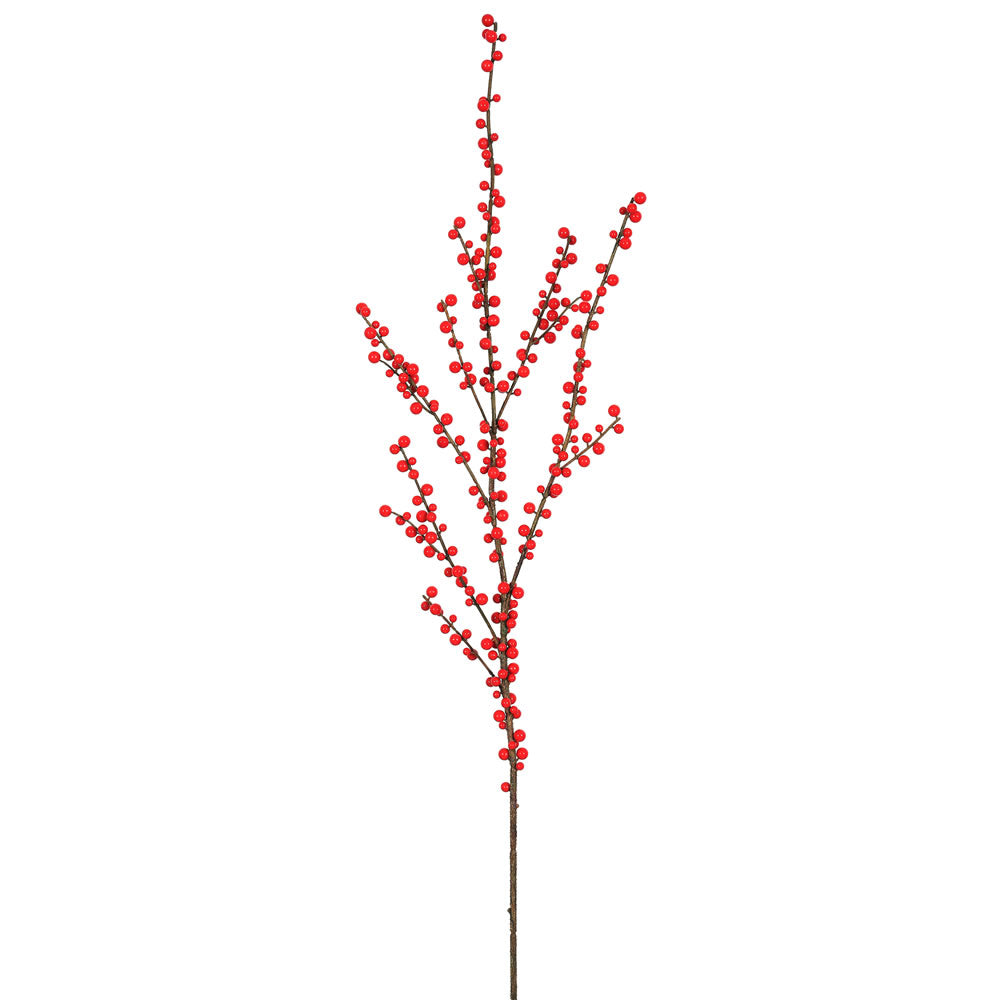 Vickerman 44" Artificial Red Polyester Berry Spray.