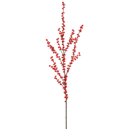 Vickerman 44" Artificial Red Polyester Berry Spray.