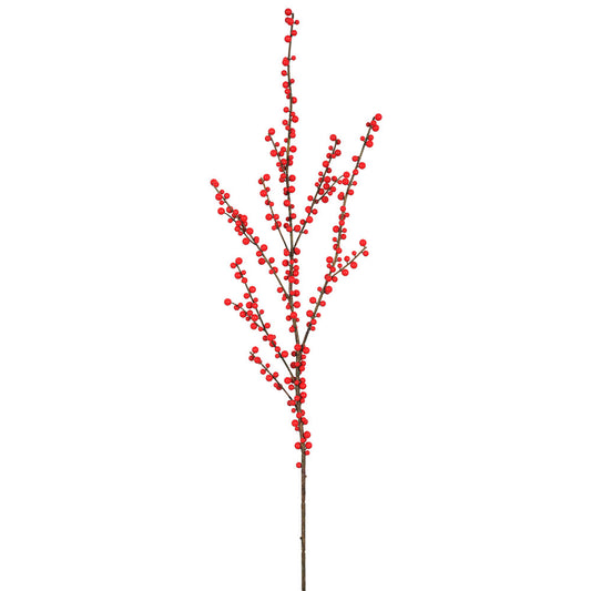 Vickerman 44" Artificial Red Polyester Berry Spray.