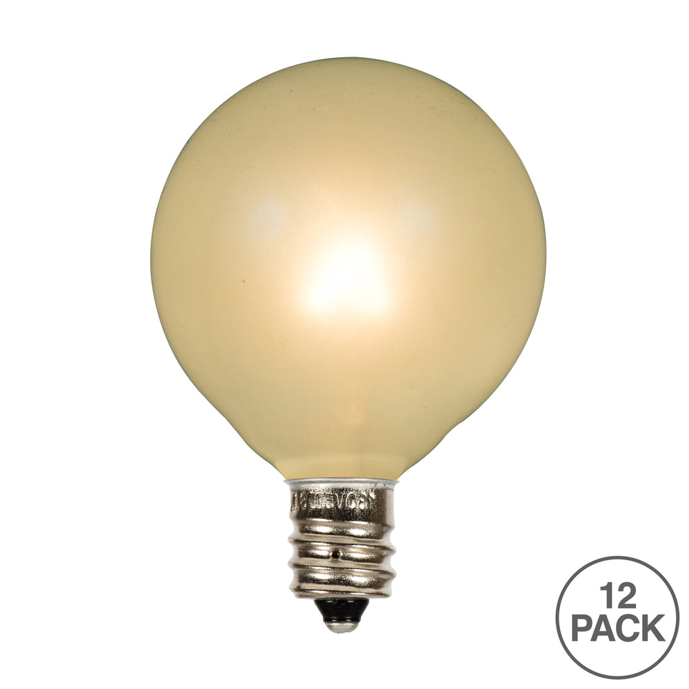 Vickerman Pearl White G50 Replacement Bulb, 10 per Bag