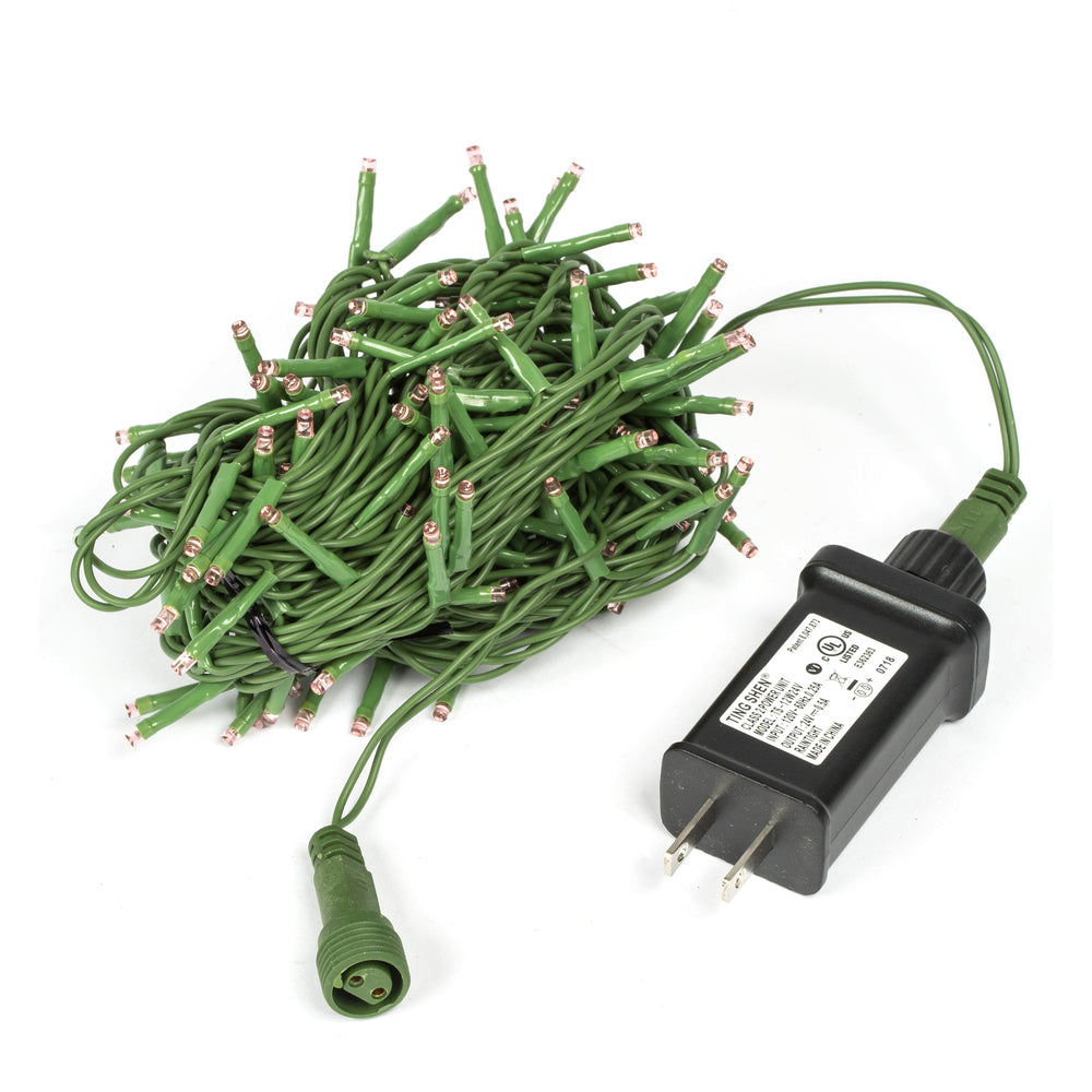 Vickerman 144 Pink LED Cluster Light Set 24' Christmas Light Set Green Wire