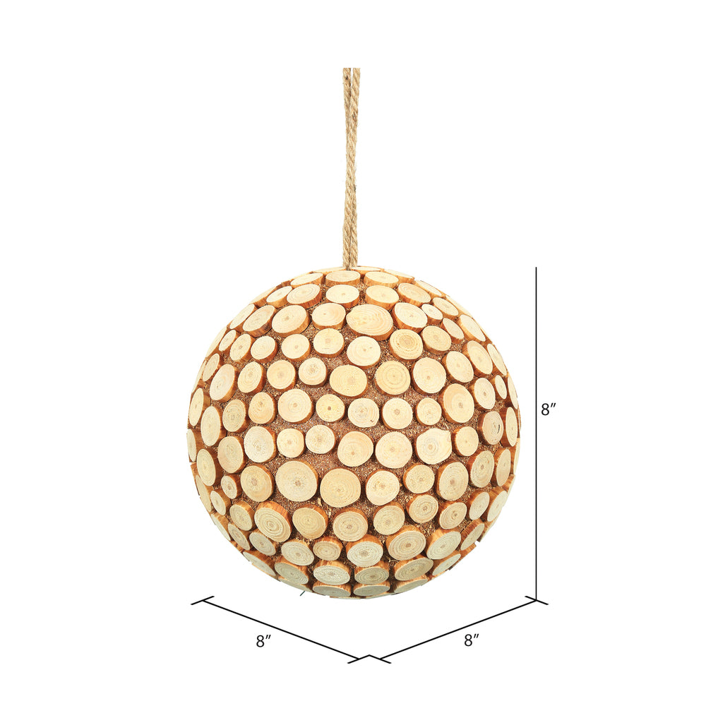 Vickerman 8" Pine Chip Ball Ornament