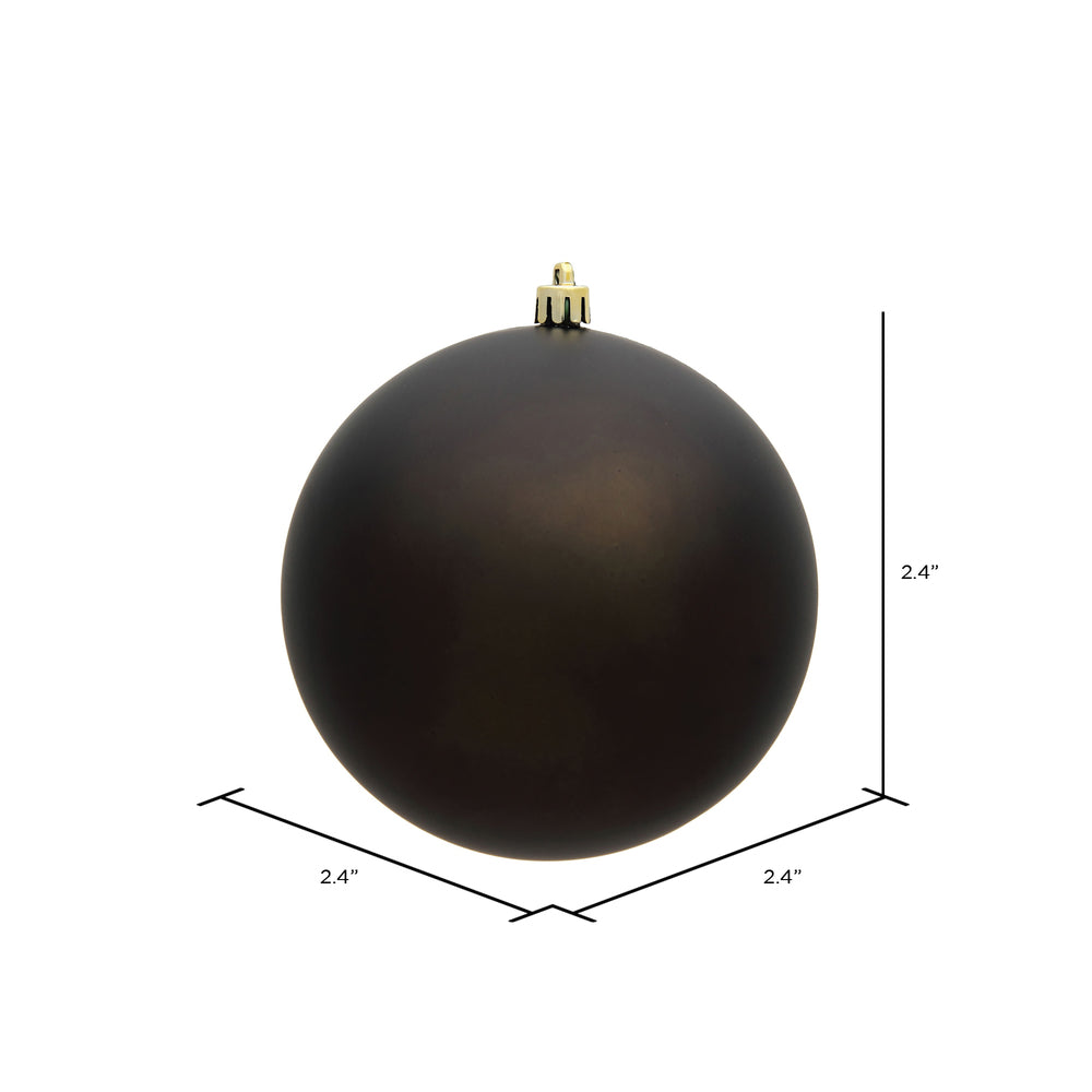 Vickerman 2.4" Gunmetal Matte Ball Ornament 24 per Bag