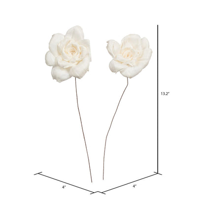 Vickerman Natural Botanicals 4" Jonquil Sola Flower on 12" Stem - 12 stems/bag. Dried and preserved.
