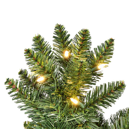 Vickerman 5.5' x 37" Chapel Pine Artificial Christmas Half Tree Warm White Dura-lit LED Lights
