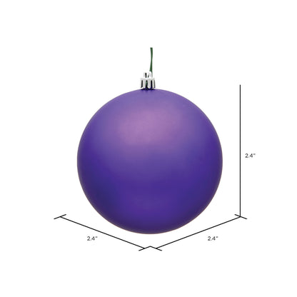 Vickerman 2.4" Purple Matte Ball Ornament 24 per Bag