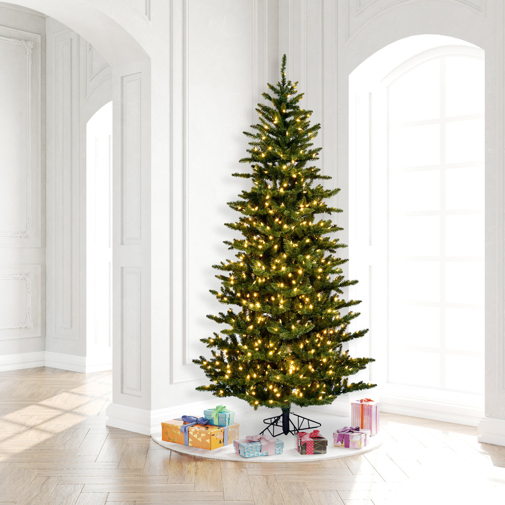Vickerman 10' x 59" Slim Natural Fraser Fir Artificial Tree Warm White Dura-lit LED Lights.