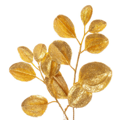 Vickerman 24" Gold Artificial Dogwood Glitter Wreath.