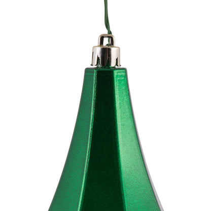 Vickerman 8" Green Candy Finish Diamond Finial Ornament Pack of 2