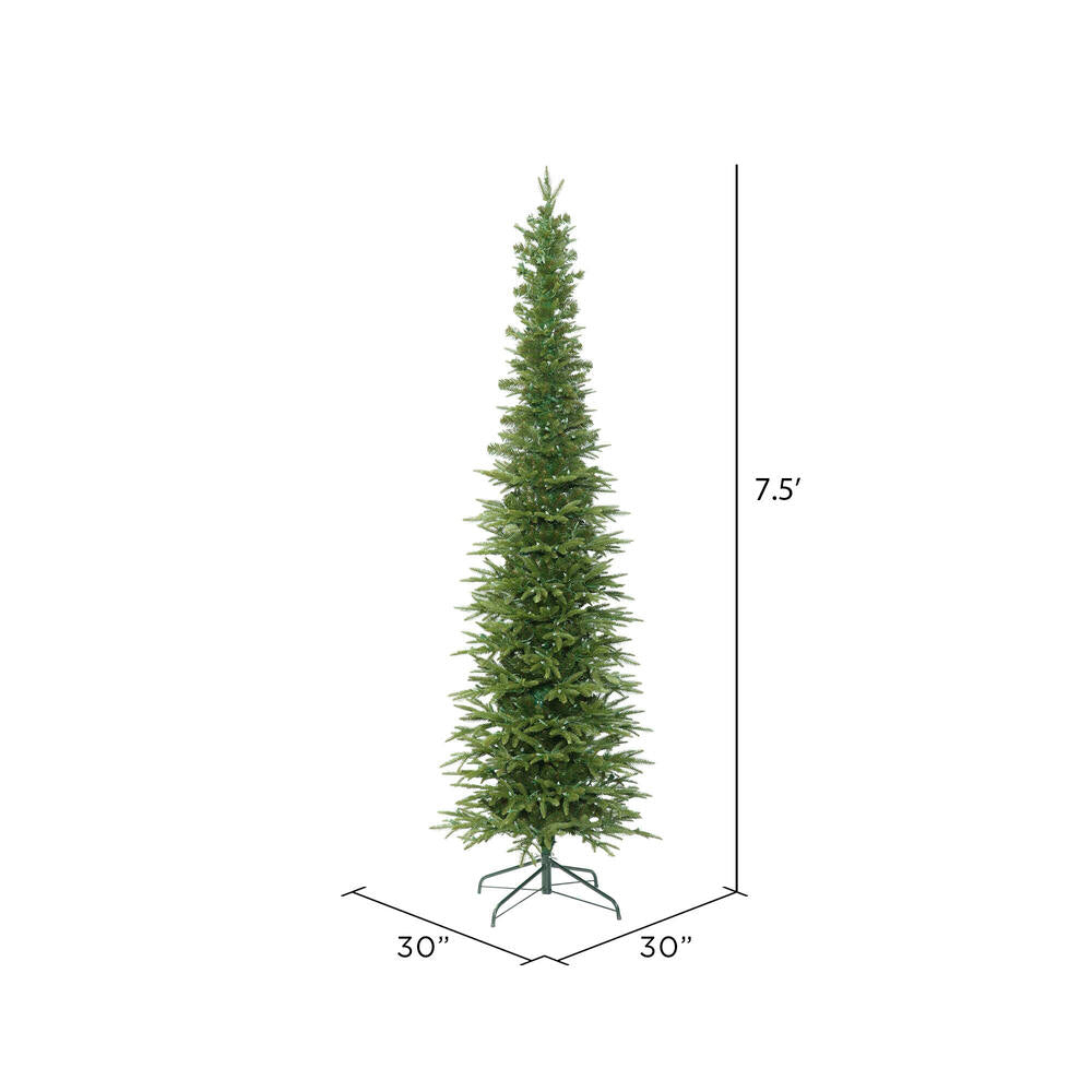 Vickerman 7.5' Bixley Pencil Fir Artificial Christmas Tree Unlit