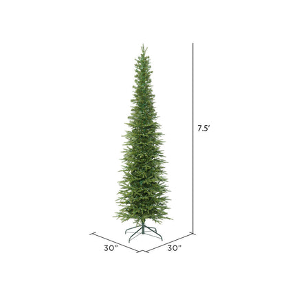 Vickerman 7.5' Bixley Pencil Fir Artificial Christmas Tree Unlit