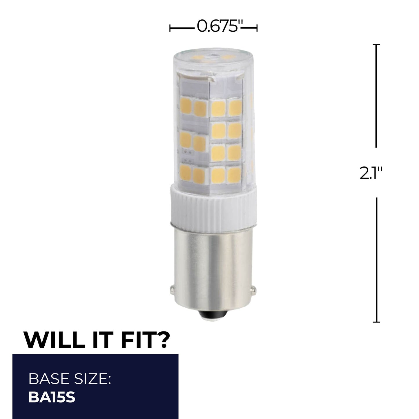 BULBRITE LED T4 SINGLE-CONTACT BAYONET (BA15s) 4.5W DIMMABLE LIGHT BULB 3000K/SOFT WHITE 35W INCANDESCENT EQUIVALENT 2PK (770617)